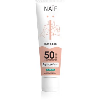 Naif Baby & Kids Mineral Sunscreen SPF 50 0 % Perfume crema pentru protectie solara pentru bebeluși și copii mici - imagine 2